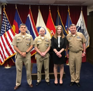 COMMISSIONING CEREMONY FOR THE U.S. NAVY AFTER RECEIVING THE HPSP SCHOLARSHIP